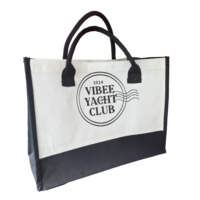 Bolso de mano de algodón y poliéster reutilizable de gran capacidad con logotipo personalizado para jóvenes, publicidad diaria, regalos de viaje, cinta con estampado largo