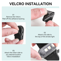 Luz Estroboscópica LED JHS OEM Mini Inalámbrica RGB con Control Remoto, Anticolisión, para Motocicleta, Auto, Bicicleta, Dron
