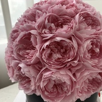 Lovebay vente en gros véritable pivoine naturelle conservée Austin pour toujours roses éternelles conservées dans une boîte ronde pour la Saint-Valentin