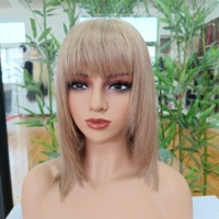 Perruques Confortables en Cheveux Humains Vierges à 100 % avec Base en Soie, Couleur Balayage, Vente Chaude en Gros d'Usine, Idéales pour Femmes Souffrant de Perte de Cheveux, Port Quotidien
