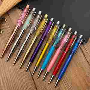Hot Stock Liquid Quicksand Glitter Tube Metal Ballpoint Pen Multi Color for Girls <b>Wedding</b> Promotional Gift Stationery - Product Image 1