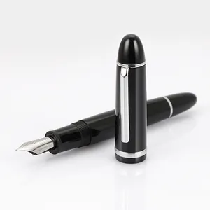 Jinhao X159การปรับแต่งโลโก้ธุรกิจมืออาชีพหรูหราแฟชั่นสีดำเขียนตัวอักษรน้ำพุปากกา