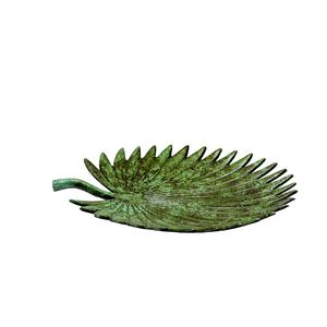 Plateau de service élégant en forme de feuille verte, plateau en métal décoratif en aluminium fait à la main pour la maison, restaurant, hôtel, écologique - Product Image 3