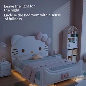 Mobili di Design Moderno Letto Hello Kitty con Struttura Matrimoniale in Legno per Bambini e Ragazze Stile Cartone Animato - Product Image 6