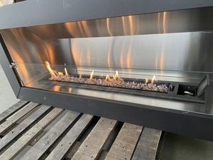 Modern Indoor Ventless Gas <strong>Fireplace</strong> Half Glass <strong>Wall</strong> Mounted with Remote Control Vent Free Gas <strong>Fireplace</strong> - Product Image 5