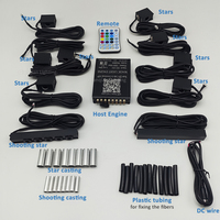 Kit de plafonnier LED RVBW 16W à fibres optiques effet ciel étoilé avec câble de 0,75 mm, contrôle par application et télécommande pour éclairage d'ambiance automobile