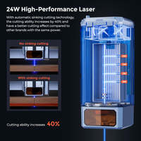 IKIER K1 Pro 24W Machines de marquage laser automatiques portables, machines de découpe laser, machines de gravure laser pour métal, bois, acrylique, plastique, verre, acier