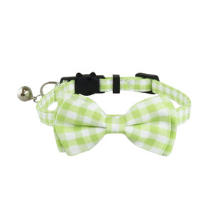 Pet Plaid Bow Tie <b>Collar</b> With Bell For Small Dogs All Seasons Cartoon Style - Product Image 2
