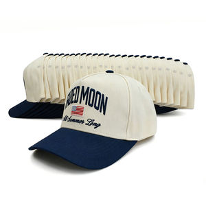 Casquette de baseball bicolore crème et marine, broderie personnalisée, drapeau américain, pour hommes et femmes, été, sports de plein air, casquettes snapback - Product Image 6