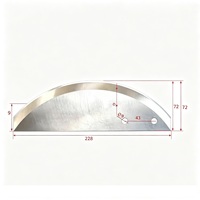 Cuchilla Industrial de Acero Inoxidable en Forma de Media Luna para Cortadora de Vegetales, con Orificios de Montaje Personalizables