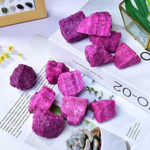 Batu penyembuhan kristal energi Mineral langka alami sisir madu merah mawar batu mentah korundum untuk dekorasi rumah - Product Image 6