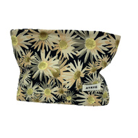 Tas Kosmetik Motif Bunga Segar untuk Wanita, Tas Jinjing Portabel Kapasitas Besar untuk Perjalanan, Penyimpanan Harian, Tas Kosmetik, Lipstik, dan Clutch