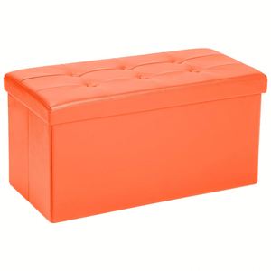 Otomana Tapizada con Botones de 30 Pulgadas, Reposapiés con Almacenamiento, Taburete para Sala de Estar - Product Image 5