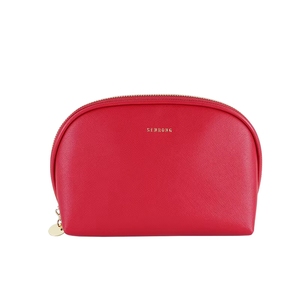 Bolsa de Maquillaje y Cosméticos de Viaje de Lujo, Estilo Nacional, en Cuero PU Rojo para Mujer, con Cierre de Cremallera - Product Image 5