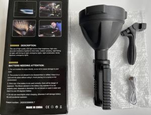 Ngoài trời không thấm nước săn bắn cầm tay có thể sạc lại P50 LED Spotlight tìm kiếm rộng Chùm 1000 + Đèn Pin 75 - Product Image 5