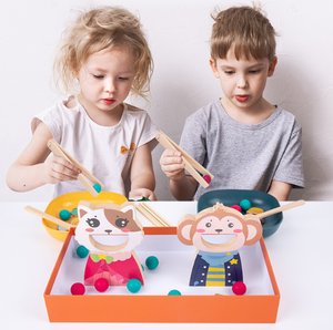 Nuevo juego de alimentación de madera para niños, entrenamiento de coordinación de manos y ojos para niños, entrenamiento de movimiento fino, juego interactivo para dos personas - Product Image 3