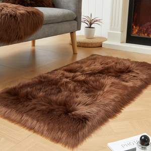 Soffice tappeto <span class=keywords><strong>Shaggy</strong></span> Area coperta in finta pelliccia di montone tappeti Fuzzy tappeto peloso per soggiorno, camera da letto, arredamento della stanza della scuola materna - Product Image 4