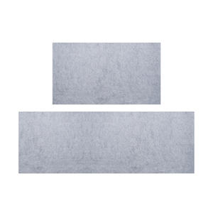 Tapis de cuisine rectangulaire gris non tissé, absorbant, antidérapant, résistant à l'huile, lavable - Product Image 2