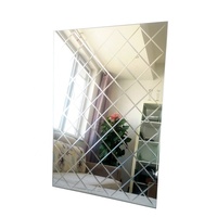 Lámina de Vidrio Espejo Plateado Personalizada, Grabada, Transparente, de 4 mm, con Borde Biselado