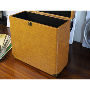 Estuche de Almacenamiento para Discos de Vinilo Retro de Cuero PU con Esquinas Metálicas para Discos LP de 12 Pulgadas, Decoración para el Hogar, Regalo - Product Image 5
