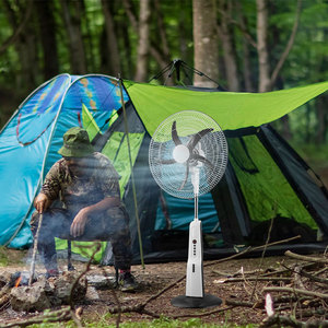 Kipas isi ulang kipas surya dengan panel surya kipas bertenaga surya untuk rumah 18 inci - Product Image 4