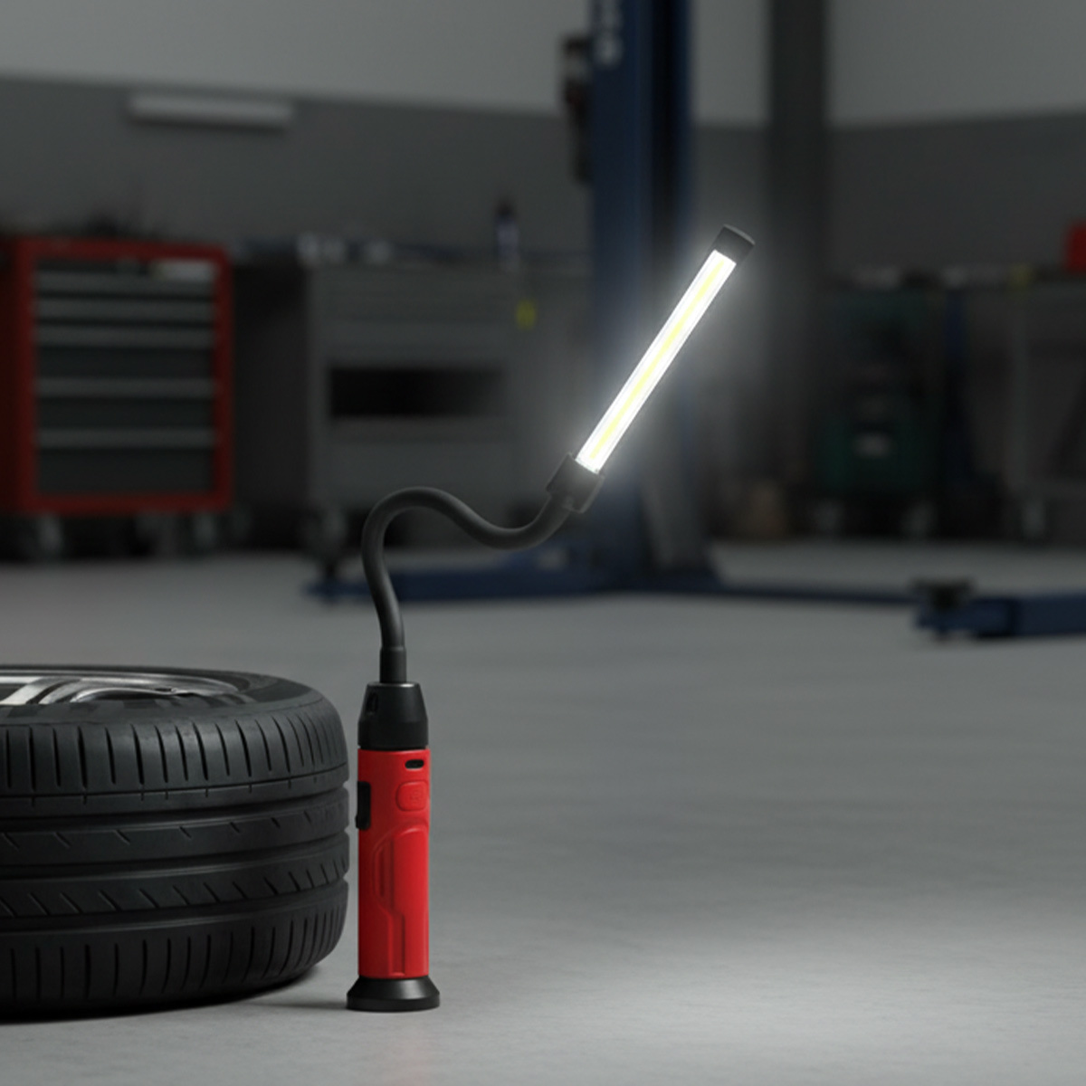 Dual Light Source COB LED Work Light Rechargeable Portable Working Light Magnetic Base Heavy Duty Workshop Lamp Bright