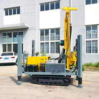 Foreuse hydraulique portative sur chenilles pour puits d'eau, profondeur 200m-500m
