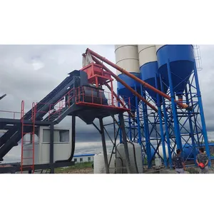 75m 3/H Sertifikat CE Ponsel Pencampuran Beton Batching Plant YHZS75