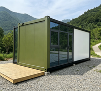 Unité préfabriquée modulaire entièrement vitrée et isolée pour bureau de jardin / cabane de vacances / studio d'accueil