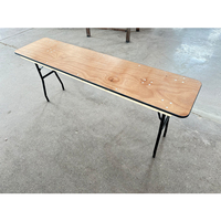 Table pliante en bois rectangulaire pour banquet d'extérieur 74x18ft