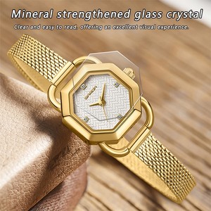 Reloj de Cuarzo para Mujer Sanda 1128, Diseño Octagonal Vintage, Resistente al Agua, Versátil, en Oferta - Product Image 1