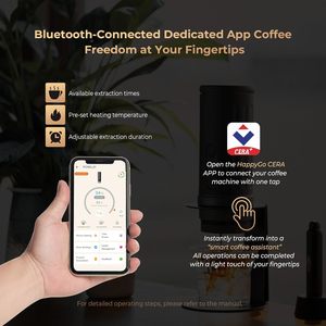 Cafetera Espresso Portátil con Control por Aplicación, Filtro sin Fondo de 58 mm, Eléctrica, 20 Bares de Presión, para Casa y Viajes - Product Image 4