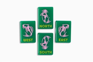 Juego de Fichas de <span class=keywords><strong>Ludo</strong></span> de Acrílico Tallado en Verde Jade, 160 Fichas, de Lujo, para Fiestas - Product Image 5