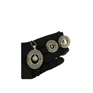 Ensemble de boucles d'oreilles pendantes en or 14 carats avec diamants naturels, certifiés IGI, taille brillant, bijoux d'anniversaire pour femmes - Product Image 1