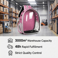 Sac à dos de transport pour chat léger, respirant, transparent, avec fermeture éclair, multifonctionnel, portable, en tissu Oxford et PC pour animaux de compagnie