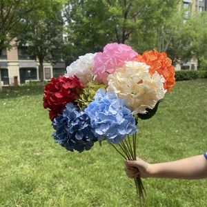Single Branch <b>Artificial</b> <b>Hydrangea</b> Silk Flower DZXQ 01 High Simulation Wedding Home Decor Reusable - Product Image 1