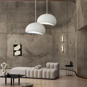 Lampes en résine époxy moderne Oval Bean <span class=keywords><strong>Béton</strong></span> Gris Résine Éclairage wabi sabi lustres - Product Image 2