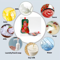 Sachet alimentaire personnalisé autoportant de qualité alimentaire avec bec verseur pour jus, miel et liquides – Emballage plastique