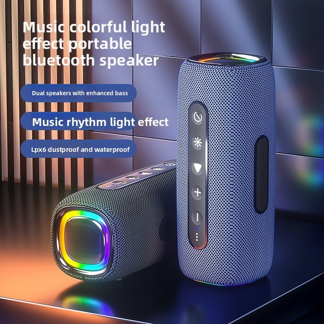 New Wireless BT Speaker Outdoor Waterproof Portable ultra Heavy Bass Speaker with RGB Lights Audio Equipment for Gaming