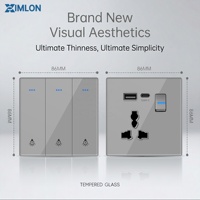 Fabricant de prises et interrupteurs intelligents pour maison connectée, panneaux en verre trempé 230V UK, interrupteurs tactiles, vente en gros.