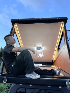 Haut <span class=keywords><strong>de</strong></span> gamme isolé en Fiber <span class=keywords><strong>de</strong></span> carbone Camping Pod Full Hard Shell Sleep Box Télécommande électrique Oxford Tissu Tente <span class=keywords><strong>de</strong></span> camping sur le <span class=keywords><strong>toit</strong></span> - Product Image 5