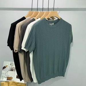 เสื้อยืดแขนสั้นผู้ชายสีทึบคอกลมระบายอากาศได้ดีฤดูร้อนเสื้อวัยรุ่นสวมใส่ MLXL2XL3XL - Product Image 1