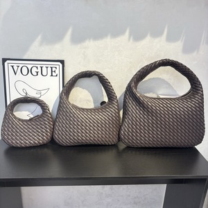 Bolsos de Hombro Tejidos de Cuero Genuino para Mujer, Bolsos de Media Luna Casuales Hechos a Mano, de Guangzhou <span class=keywords><strong>Veneta</strong></span> - Product Image 5