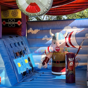 Castillo inflable pirata con tobogán para niños pequeños - Product Image 5