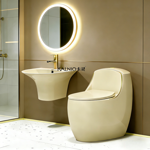 WC in Ceramica di Lusso Monoblocco con Scarico Silenzioso a Sifone, Installazione a Pavimento per <span class=keywords><strong>Bagno</strong></span>, Esportazione Transfrontaliera - Product Image 3