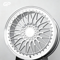 Jantes forgées rétro en maille 2 pièces, finition argent poli, rebord riveté, 5x120 5x114.3 pour BMW E30 E36 Mercedes W124