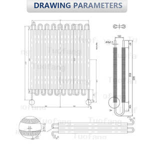 <strong>Copper</strong> <strong>Tube</strong> <strong>Aluminum</strong> <strong>Cooling</strong> <strong>Fins</strong> U-shaped <strong>Coil</strong> Finned <strong>Tube</strong> Heat Exchanger for High-Temperature Exhaust Gas <strong>Cooling</strong> - Product Image 4