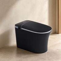 WC intelligent à commande vocale intégrée avec chauffage automatique, siphon, homologué CE, télécommande incluse, système de drainage en S