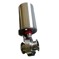 Katup Kupu-kupu Vakum Pneumatik Berulir DN10-300 Food Grade Sanitary Stainless Steel 304 304L 316L TC CLMAP FLANGE KF
