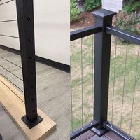 DIY Einfach zu Installierendes Modernes Treppen-, Balkon-, Schwimmbad- und Park-Sicherheitskabel-Geländer aus Rostbeständigem Edelstahl-Aluminium-Legierung